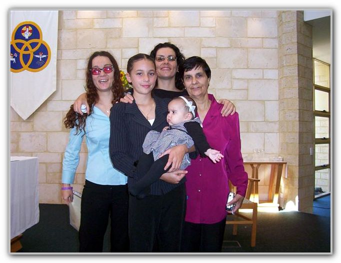 TK LJ MJ Ebony & Gran at her Baptism 1